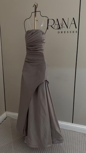 فستان رصاصي شانتون راقي