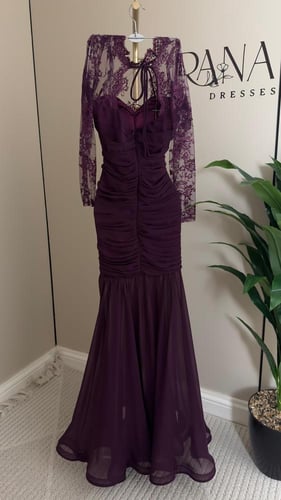 فستان ناعم دانتيل مع شيفون انيق