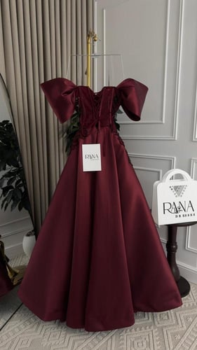 فستان سهره عودي مطرز