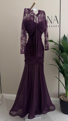 فستان ناعم دانتيل مع شيفون انيق