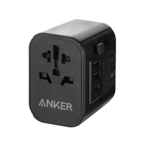 شاحن محول أنكر عالمي للسفر بمخارج متعددة