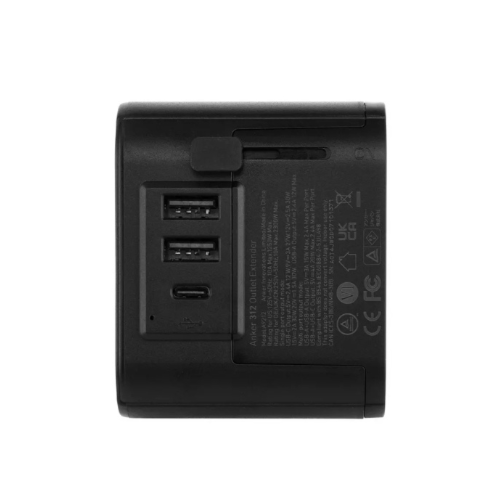 شاحن محول أنكر عالمي للسفر بمخارج متعددة