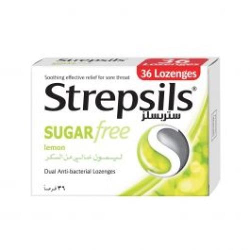 أقراص استحلاب ستريبسلز بالليمون بدون سكر 36 قرص