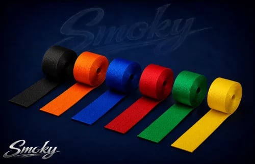 Car seat belt red - yellow - blue