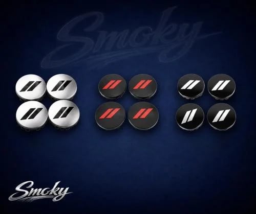 Dodge wheel covers with two lines (red black - white black)