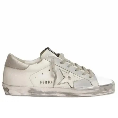 Golden goose Superstar distressed lace- up sneaker...