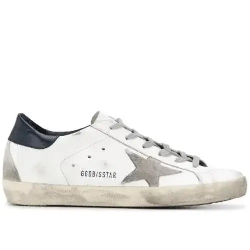 Golden goose Superstar distressed lace- up sneaker...