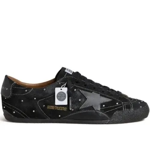 Golden goose Superstar distressed lace- up sneaker...