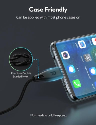 كيبل قماش ملون RAV POWER 1.2M