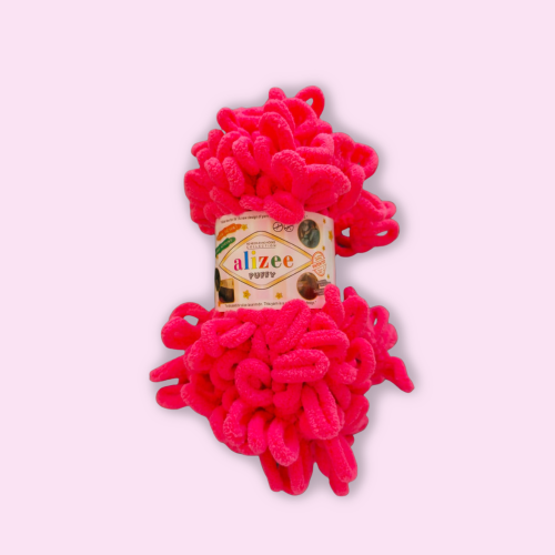 صوف قطيفة بوفي وردي