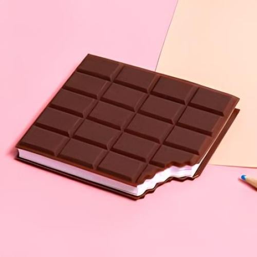 دفتر ملاحظات شكل شوكلاتة