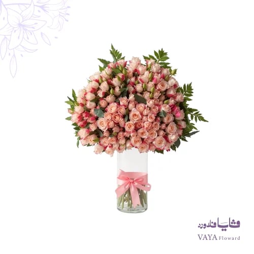 فازة ورد وردي فاخر