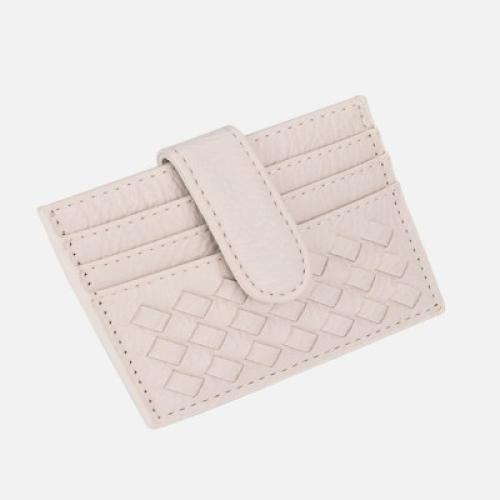 ‎ محفظة نسائية من الجلد بلون أبيض