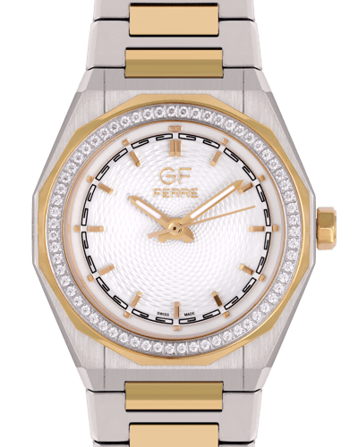 ساعة نسائية صناعة سويسرية ماركة جي اف فيرري فضي ذه...