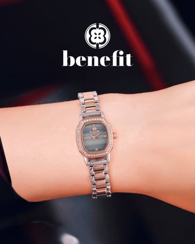 ساعة نسائية ماركة بنفيت فضي روز مينا رمادي موديل B...