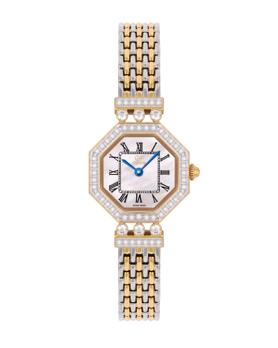 ساعة نسائية صناعة سويسرية ماركة جي اف فيرري فضي ذه...