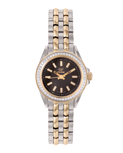 ساعة نسائية صناعة سويسرية ماركة جي اف فيرري فضي ذه...