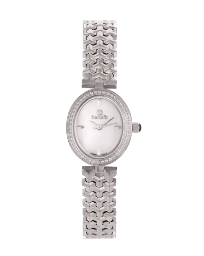 Benefit Women's Silver Stainless Steel Watch with Mother-of-Pearl Dial – Model BNSSWH10052L