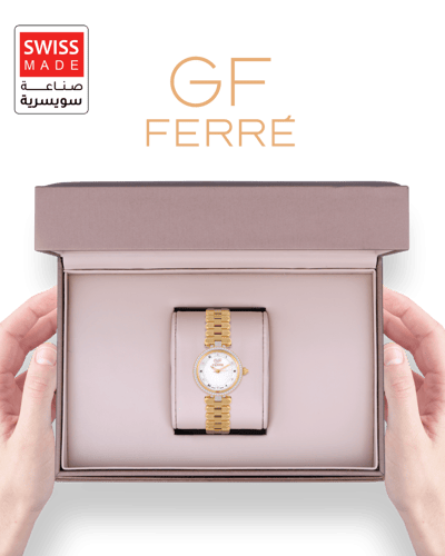 ساعة الماس نسائية صناعة سويسرية ماركة جي اف فيرري...