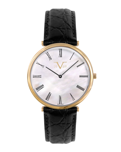 ساعة رجالية صناعة سويسرية ماركة V19.69ذهبي ميناابي...