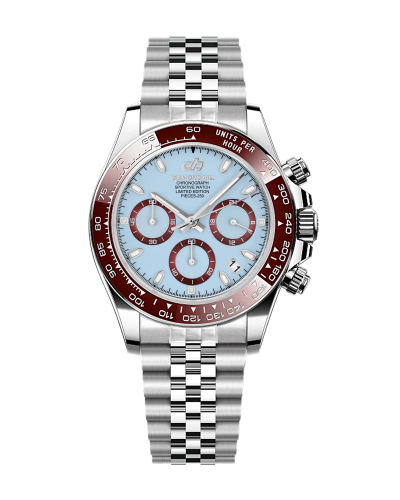 ساعة رجالية ماركة دايموند هيل فضي مينا سماوي DHSSL...