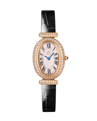 ساعة نسائية صناعة سويسرية ماركة جي اف فيرري ذهبي ح...