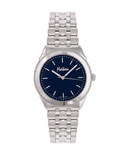 ساعة رجالية ماركة مونتانا صناعة سويسرية فضي مينا أ...