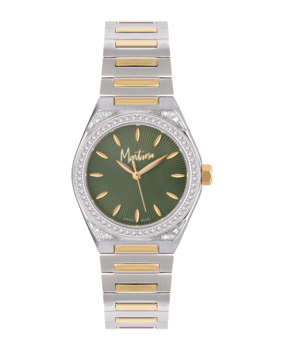 ساعة الماس نسائية صناعة سويسرية ماركة مونتانا فضي...