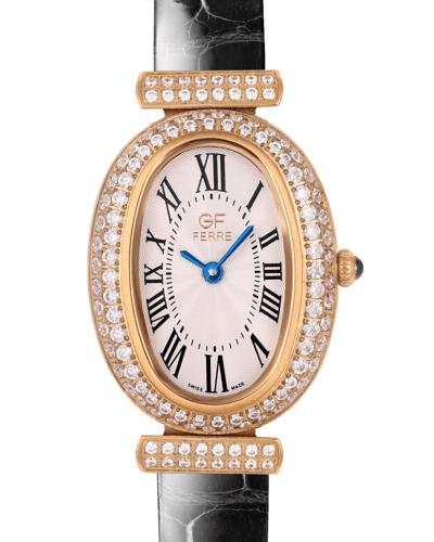 ساعة نسائية صناعة سويسرية ماركة جي اف فيرري ذهبي ح...