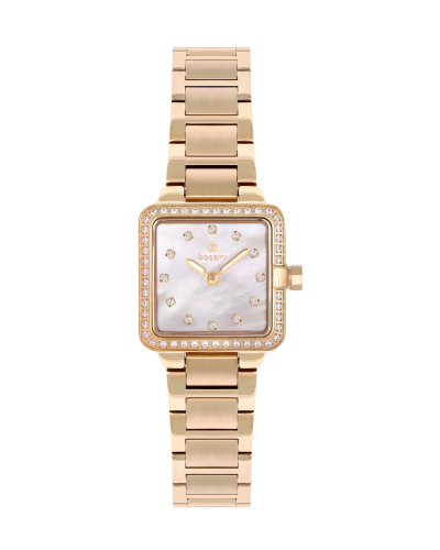 ساعة بوسيني نسائية ذهبي مينا صدفي موديل BSGP713L