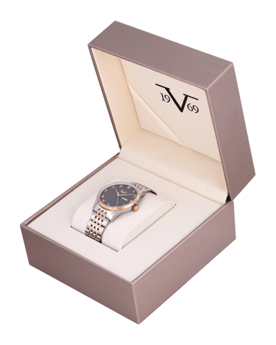 ساعة رجالية ماركة V19.69 فضي روز مينا بني موديل VT...