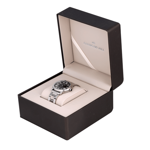 ساعة رجالية ماركة دايموند هيل مينا اسود موديل DHSS...