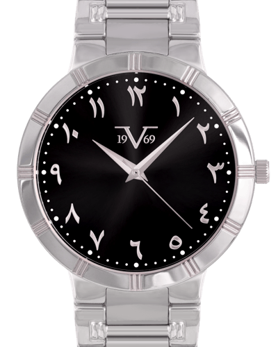 ساعة رجالية ماركة V19.69 فضي مينا اسود موديل VSSBK...