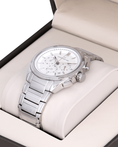 ساعة رجالية ماركة دايموند هيل فضي مينا ابيض موديل...