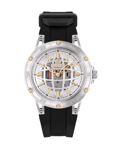 ساعة رجالية ماركة بنفيت فضي ذهبي مينا فضي موديل BN...