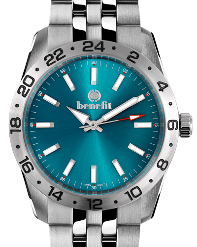 ساعة رجالية ماركة بنفيت فضي مينا ازرق موديل BNSSBL...