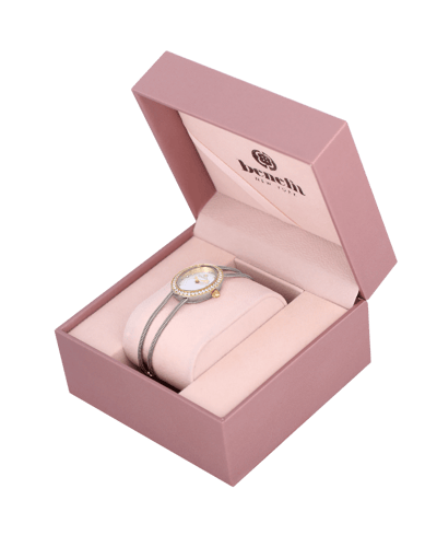 ساعة نسائية ماركة بنفيت فضي ذهبي مينا فضي موديل BN...