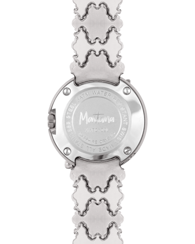 ساعة نسائية صناعة سويسرية ماركة مونتانا فضي مينا ص...