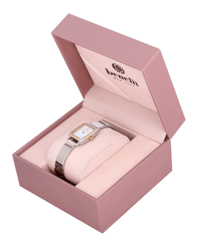 ساعة نسائية ماركة بنفيت فضي ذهبي مينا صدفي موديل B...