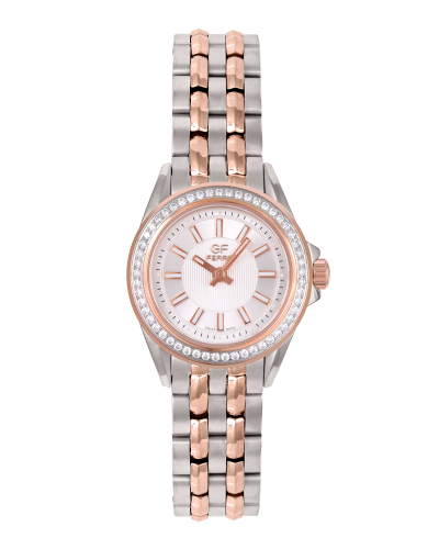 ساعة نسائية صناعة سويسرية ماركة جي اف فيرري فضي رو...