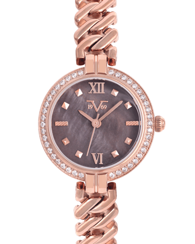 ساعة نسائية ماركة V19.69 روز ميناء بني موديل VGRGY...