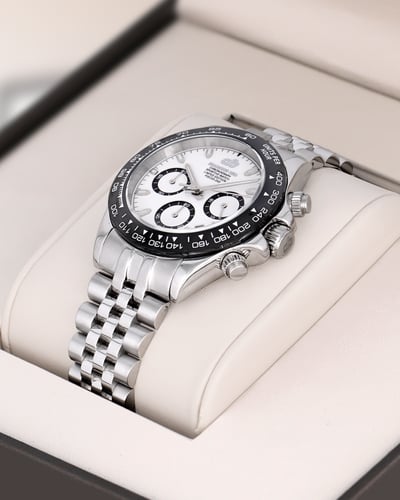 ساعة رجالية ماركة دايموند هيل فضي مينا ابيض DHSSWT...