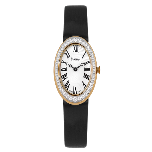 ساعة نسائية ماركة مونتانا ذهبي جلد اسود MN170113L