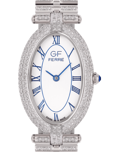ساعة الماس نسائية ماركة جي اف فيرري فضي موديل GF17...