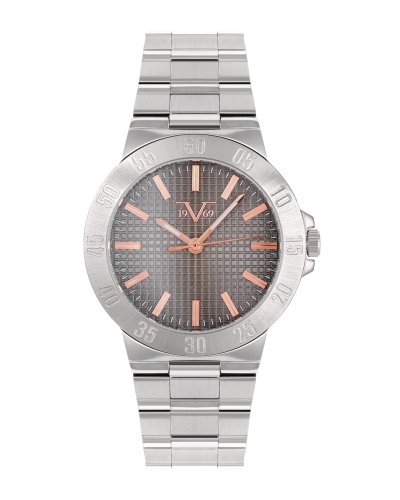 ساعة رجالية ماركة V19.69 فضي مينا رمادي موديل VSSG...