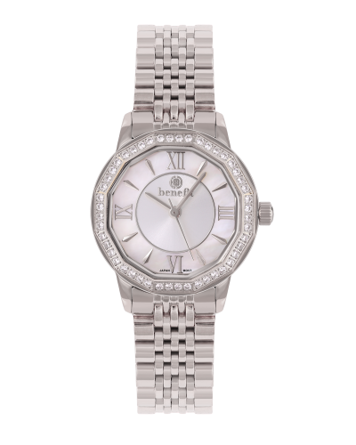 ساعة نسائية ماركة بنفيت فضي مينا صدفي موديل BNSSWH...