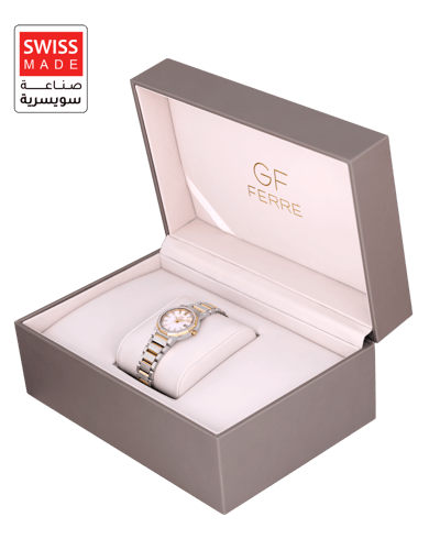 ساعة نسائية ماركة جي اف فيرري فضي ذهبي موديل GF806...