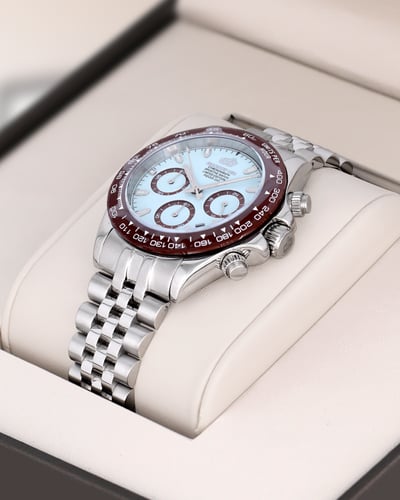 ساعة رجالية ماركة دايموند هيل فضي مينا سماوي DHSSL...