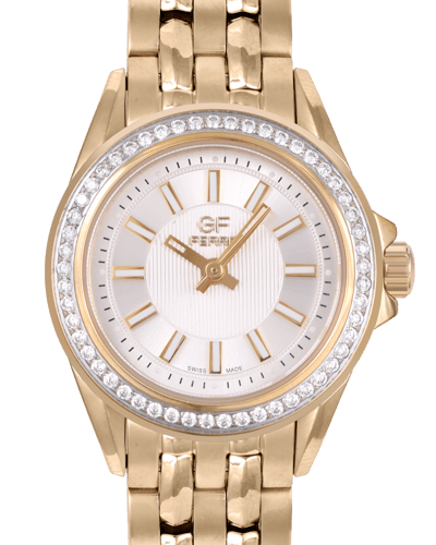 ساعة نسائية صناعة سويسرية ماركة جي اف فيرري ذهبي م...