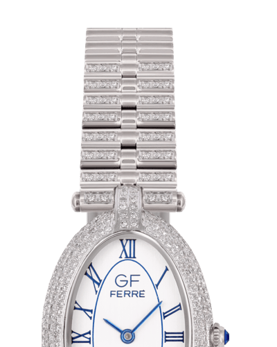 ساعة الماس نسائية ماركة جي اف فيرري فضي موديل GF17...